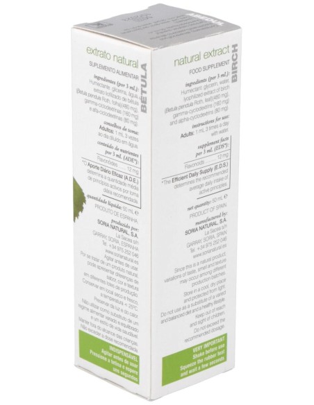 Extracto Abedul Xxi 50 Ml Soria Natural