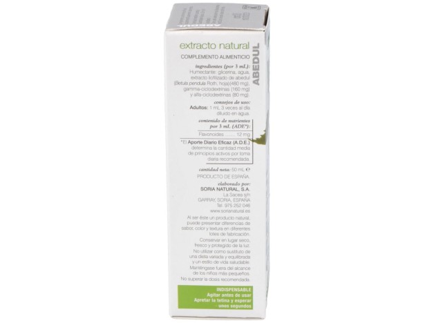 Extracto Abedul Xxi 50 Ml Soria Natural