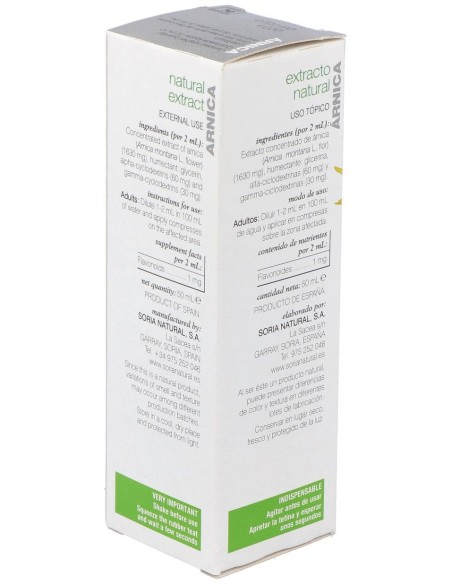 Extracto Arnica Xxi 50 Ml Soria Natural