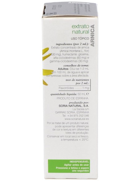 Extracto Arnica Xxi 50 Ml Soria Natural