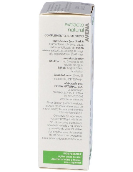 Soria Natural Ext. Avena Glicerinado Xxl 50Ml