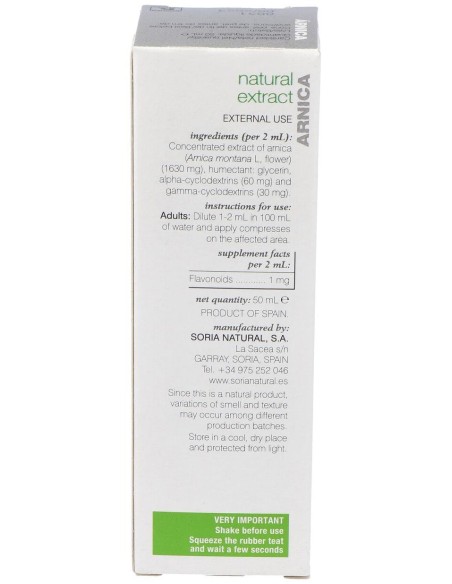 Extracto Arnica Xxi 50 Ml Soria Natural