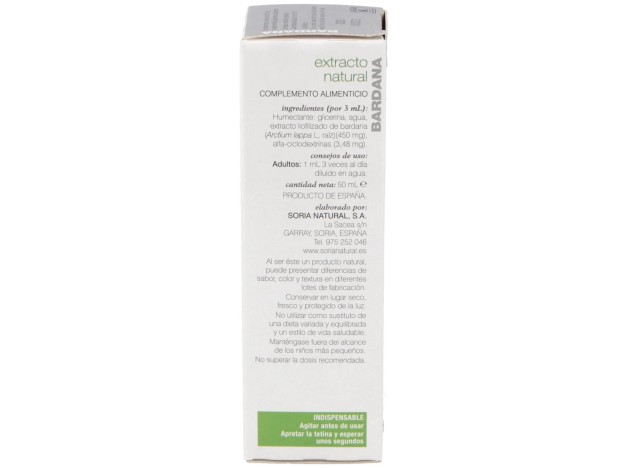 Soria Natural Ext. Bardana Glicerinado Xxl 50Ml