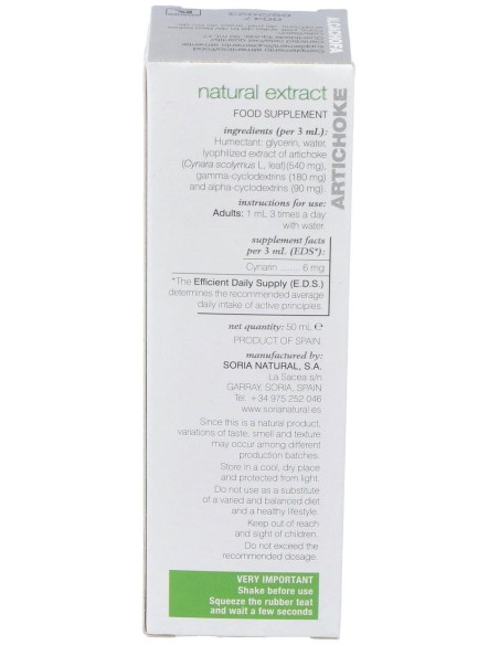 Alcachofa Extracto Natural Xxi 50 Ml