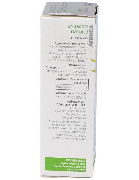 Extracto Arnica Xxi 50 Ml Soria Natural