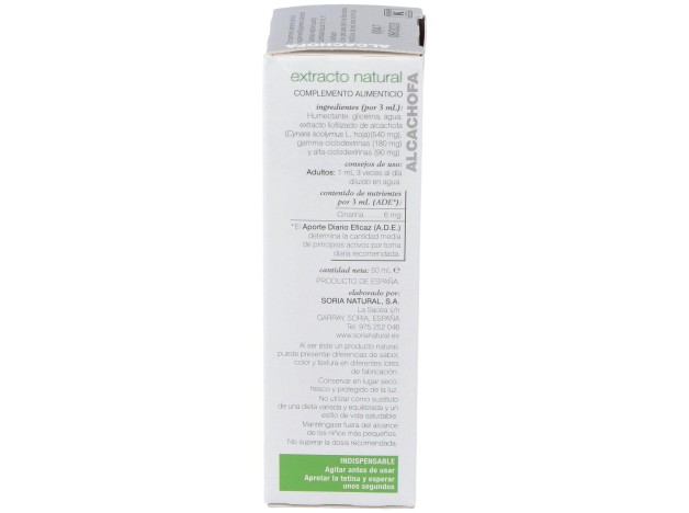 Alcachofa Extracto Natural Xxi 50 Ml