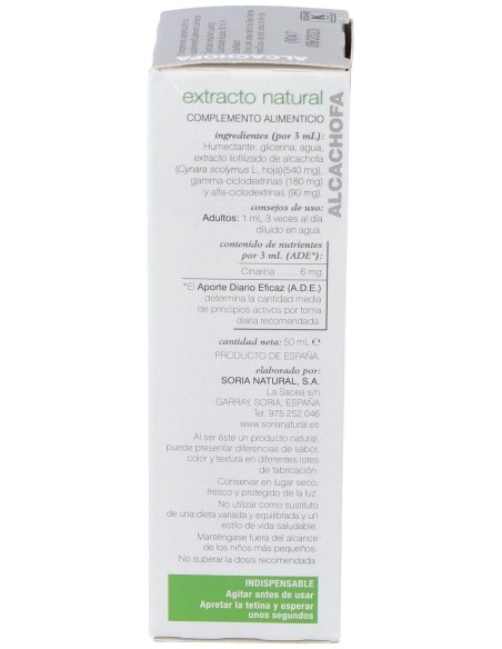 Alcachofa Extracto Natural Xxi 50 Ml