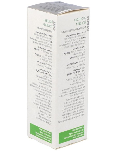Soria Natural Ext. Avena Glicerinado Xxl 50Ml