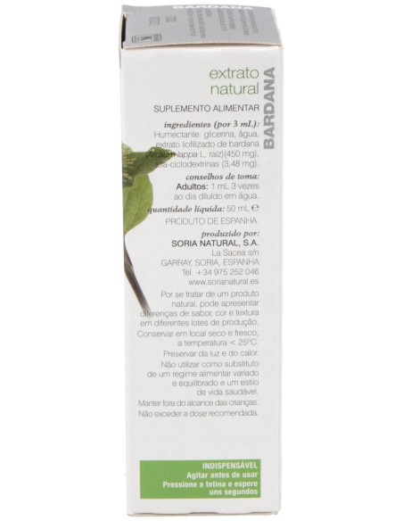 Soria Natural Ext. Bardana Glicerinado Xxl 50Ml