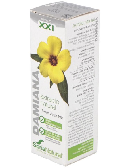 Extracto Damiana Xxi 50 Ml Soria Natural