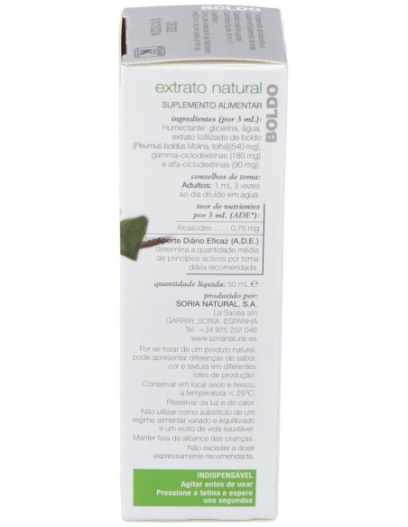 Soria Complemento Extracto Boldo Xxi 50Ml