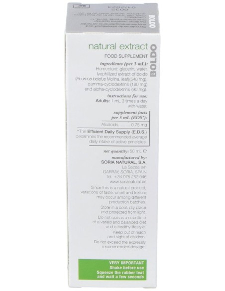 Soria Complemento Extracto Boldo Xxi 50Ml