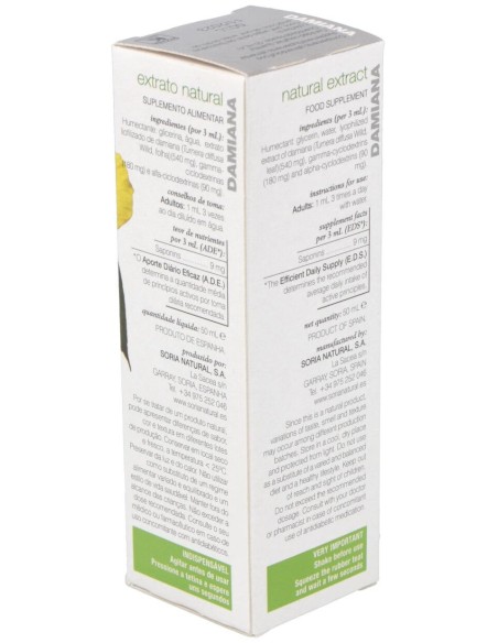 Extracto Damiana Xxi 50 Ml Soria Natural