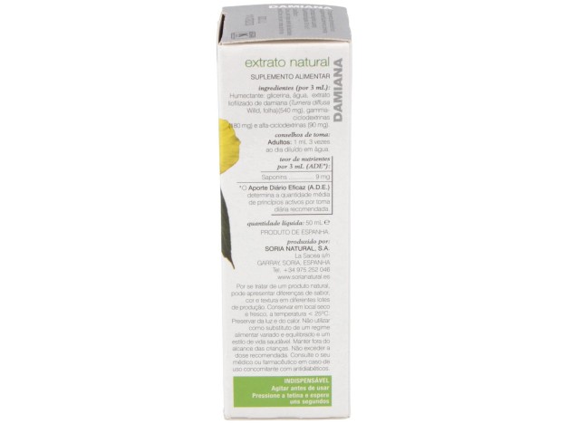 Extracto Damiana Xxi 50 Ml Soria Natural