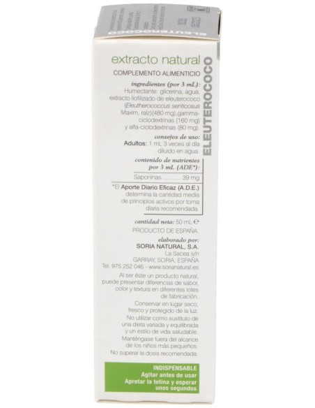 Soria Natural Eleuterococo Extracto 50Ml