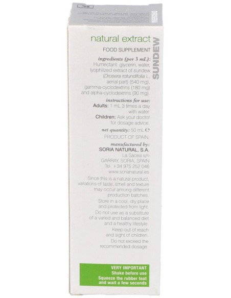 Soria Natural Drosera Extracto 50Ml