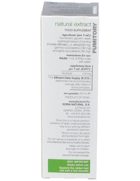 Soria Natural Fumaria Extracto 50Ml
