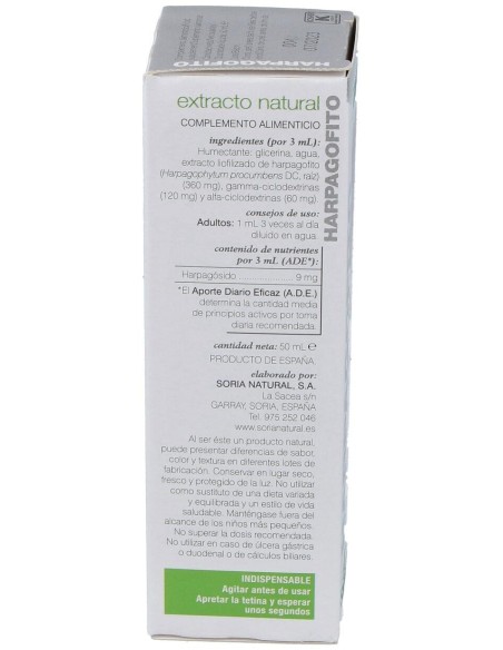 Extracto Harpagofito Xxi 50 Ml Soria N