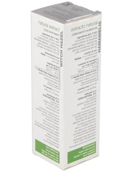Soria Natural Hamamelis Extracto 50Ml