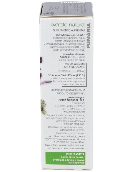 Soria Natural Fumaria Extracto 50Ml