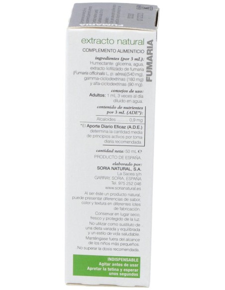 Soria Natural Fumaria Extracto 50Ml