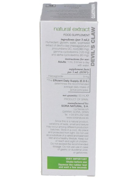 Extracto Harpagofito Xxi 50 Ml Soria N