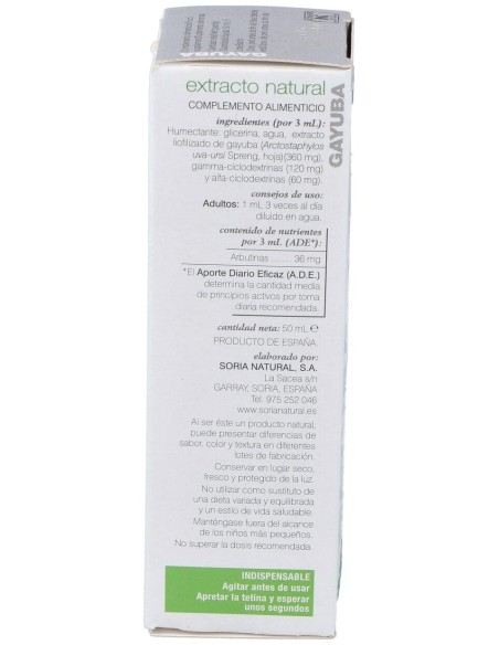 Soria Natural Gayuba Extracto 50Ml