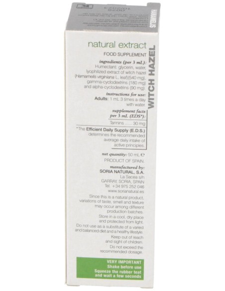 Soria Natural Hamamelis Extracto 50Ml