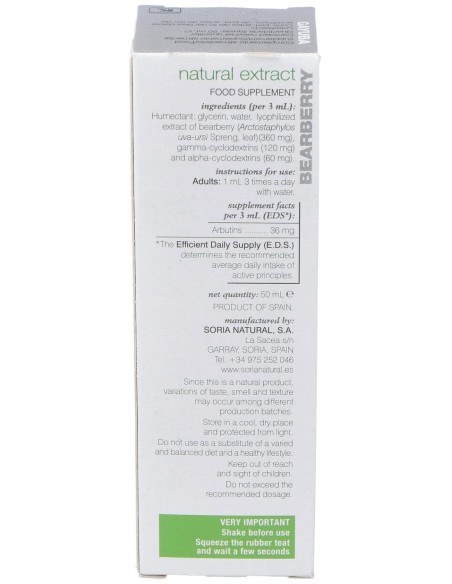 Soria Natural Gayuba Extracto 50Ml