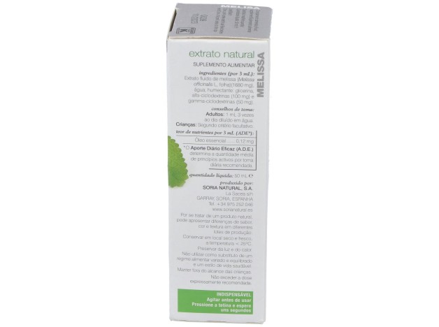 Extracto Melisa Xxl 50 Ml Soria Natural