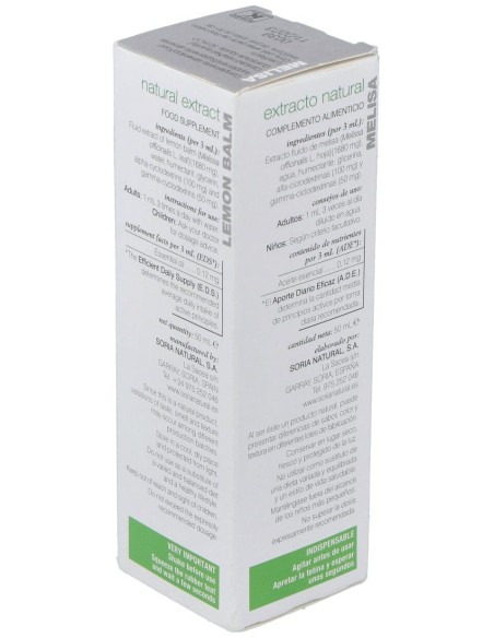 Extracto Melisa Xxl 50 Ml Soria Natural