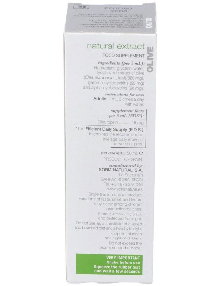 Soria Natural Olivo Extracto 50Ml