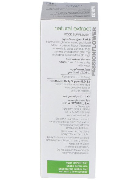 Soria Natural Pasiflora Extracto 50Ml