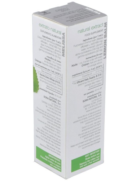 Extracto Melisa Xxl 50 Ml Soria Natural