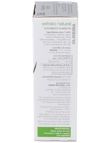 Soria Natural Olivo Extracto 50Ml