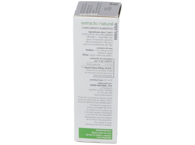 Extracto Melisa Xxl 50 Ml Soria Natural
