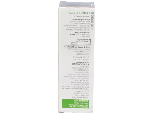 Extracto Regaliz Xxi 50 Ml Soria Natural