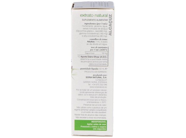 Extracto Regaliz Xxi 50 Ml Soria Natural