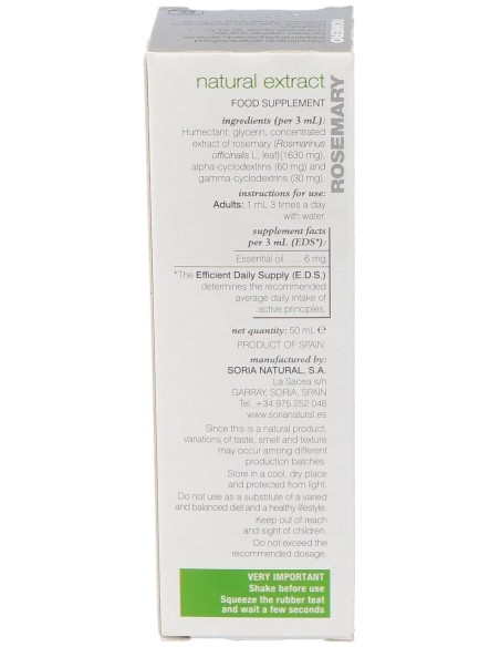 Extracto Romero 50Ml Xxi Soria Natural