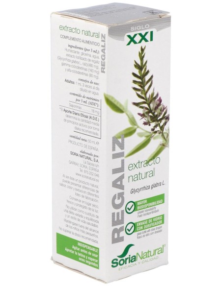 Extracto Regaliz Xxi 50 Ml Soria Natural