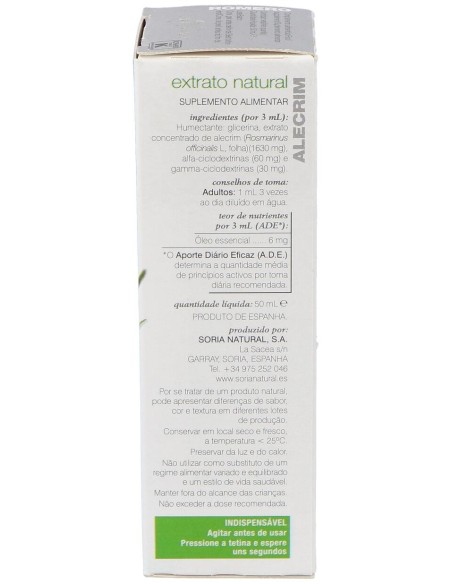 Extracto Romero 50Ml Xxi Soria Natural