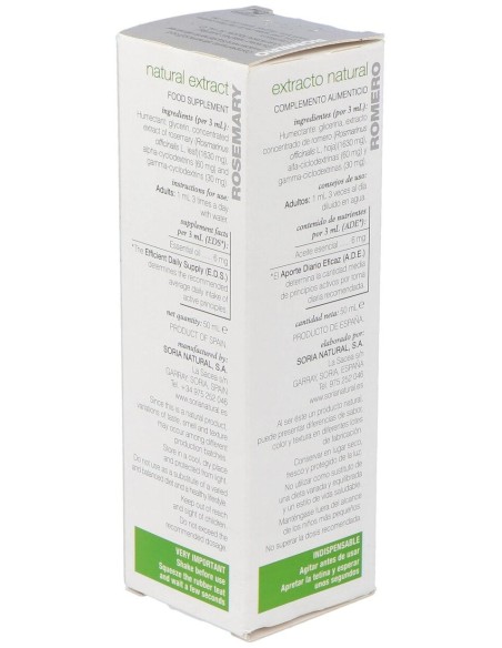 Extracto Romero 50Ml Xxi Soria Natural