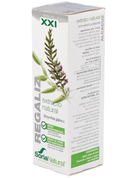 Extracto Regaliz Xxi 50 Ml Soria Natural