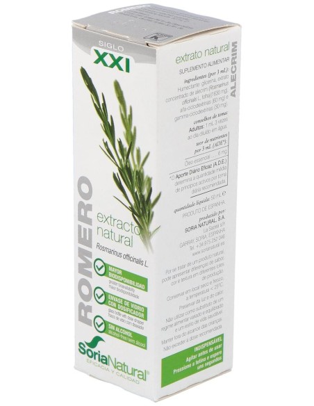 Extracto Romero 50Ml Xxi Soria Natural
