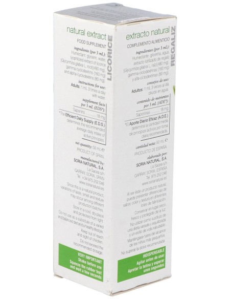 Extracto Regaliz Xxi 50 Ml Soria Natural