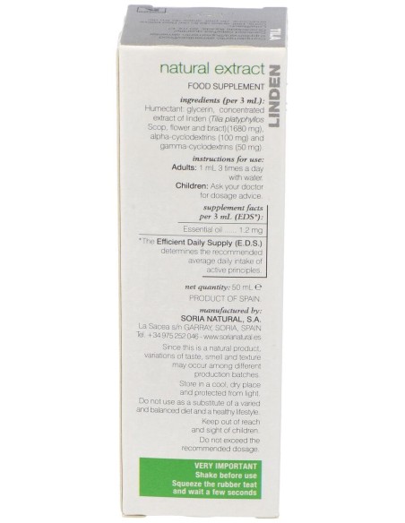 Extracto Tila Xxi 50 Ml Soria Natural