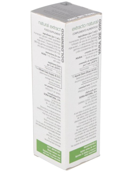 Extracto Vara Oro Xxi 50 Ml Soria Natur