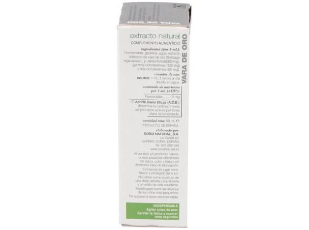 Extracto Vara Oro Xxi 50 Ml Soria Natur