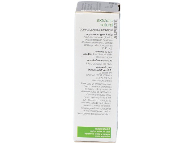 Soria Natural Extracto De Alpiste 50Ml