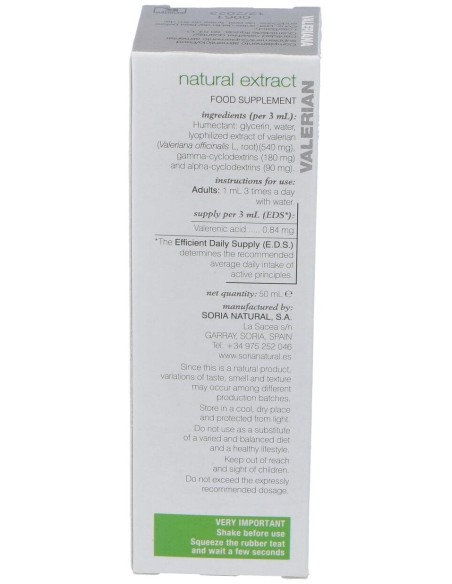 Soria Complemento Extracto Valeriana Xxi 50Ml